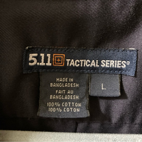 5.11 Tactical Series Shirt L/SL Black Men Large Button Up Work Training - Picture 3 of 7